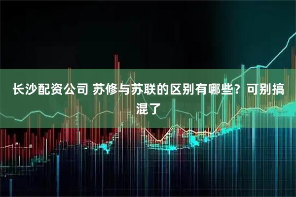长沙配资公司 苏修与苏联的区别有哪些？可别搞混了